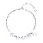 Weißes Zirkonia Armband ca. 17.5+5 cm Reines Messing ca. 5.00 ct