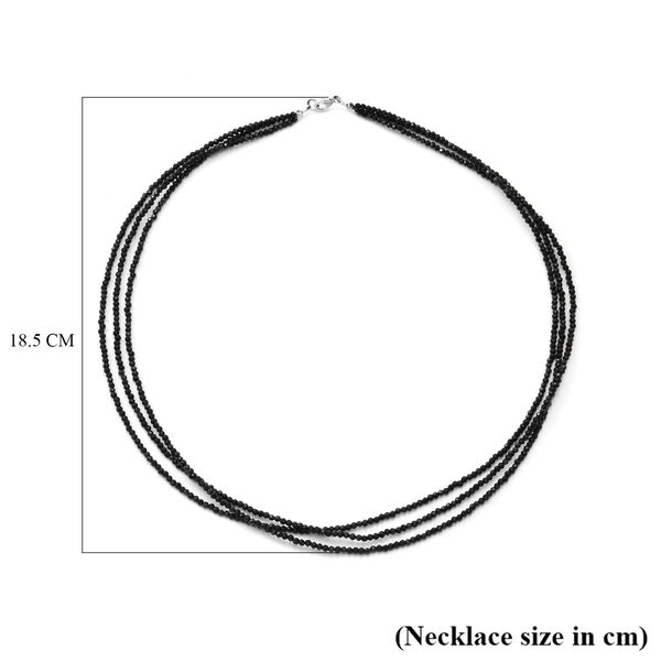 Mehrlagige schwarze Spinell-Halskette image number 4