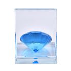 Kristall Buchstützen, Format 10.5x13cm, blau und transparent image number 5