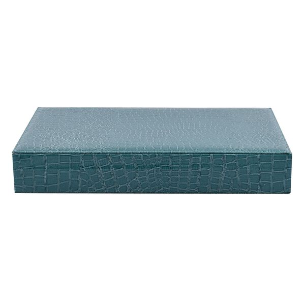 Schmuckkasten mit Kroko-Pr&auml;gung, Blaugr&uuml;n image number 4