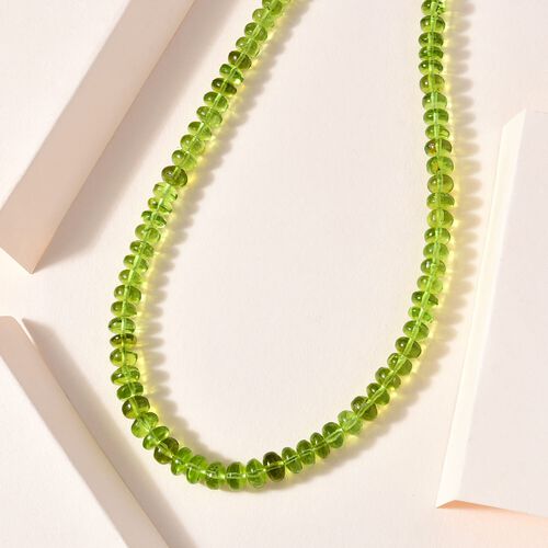 LUXORO zertifiziert und geprüft AAA Peridot Halskette in 585 Gold, 45 cm -150,71 ct. image number 1