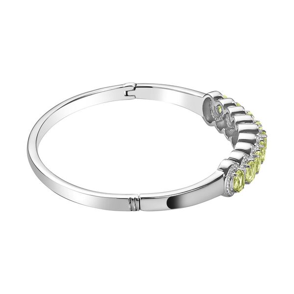 Nat&uuml;rlicher Peridot Armreif, ca. 20 cm, Edelstahl ca. 4.30 ct image number 3