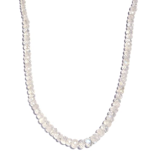 AA Regenbogen Mondstein Halskette, 45 cm - 85 ct.