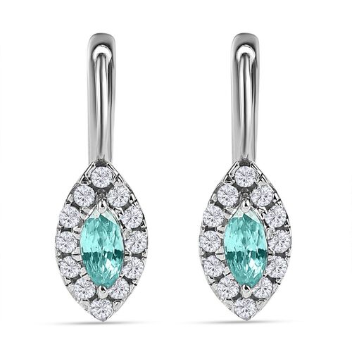 Kambodschanische blaue und weiße Zirkon-Ohrringe - 1,53 ct. image number 0