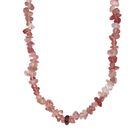 AA Erdbeer Quarz Kette 70 cm, ca. 270,00 ct.