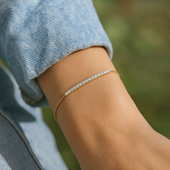 LUXURIANT DIAMOND - Lab Grown Diamant SI-GH Armband ca. 26.75 cm 925 Silber 750 Gelbgold vermeil ca. 1,00 ct.
