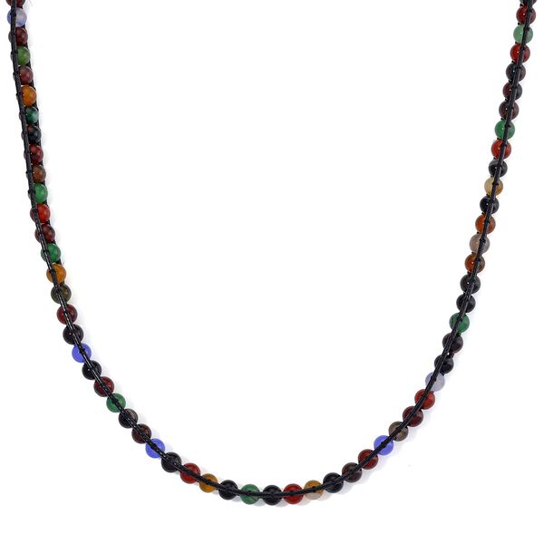 Flexible mehrfarbige Achat Halskette - 80 ct.