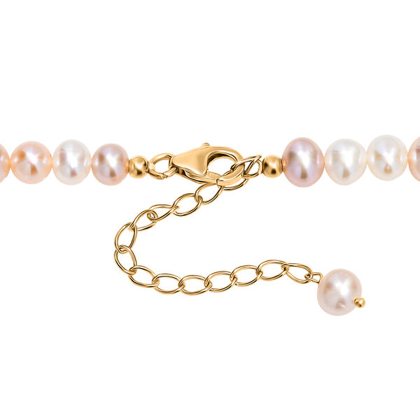 AA mehrfarbige Süßwasser Perle Halskette, 45 cm image number 4