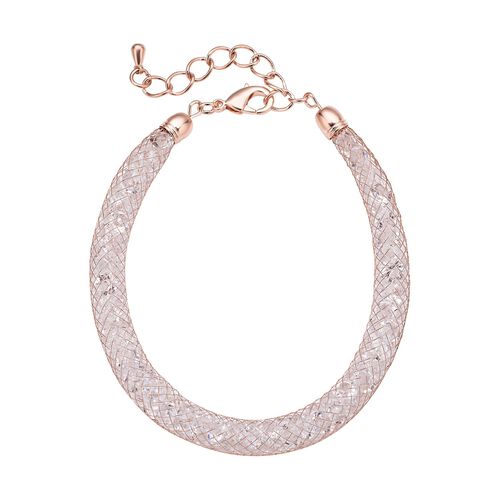 Weißes Kristall-Armband in Roségoldton, 18 cm - 19,50 ct. image number 0
