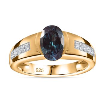 Labor Alexandrit und Zirkon Ring - 1,77 ct.