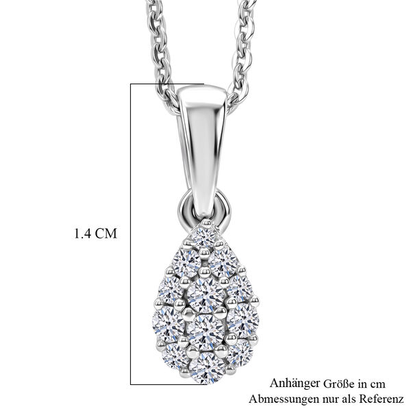 LUXURIANT SI-GH Labor Diamant Anh&auml;nger mit 50cm Kette - 0,15 ct. image number 6