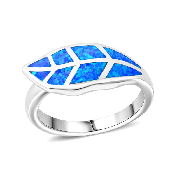 Simulierter blauer Opal Ring image number 3