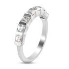 LUSTRO STELLA Hergestellt mit ZIRKONIA Band Ring 925 Silber Platin-Überzug (Größe 17.00) ca. 2,02 ct image number 3