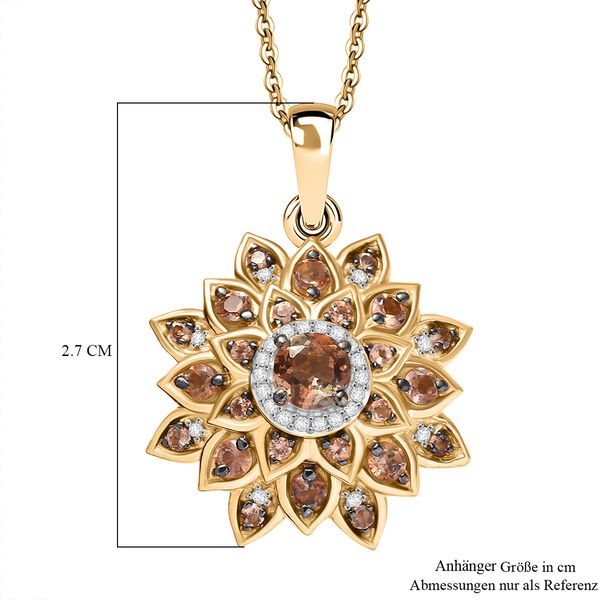 D'Joy AA Andalusit und Moissanit Anh&auml;nger mit 50cm Kette - 1,20 ct. image number 6