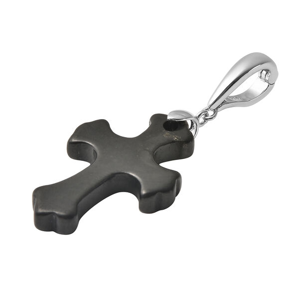 Shungit Cross Anh&auml;nger 925 Silber rhodiniert ca. 10,45 ct image number 3