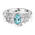 AA Lagunen Apatit Ring 925 Silber rhodiniert (Größe 21.00) ca. 0,81 ct