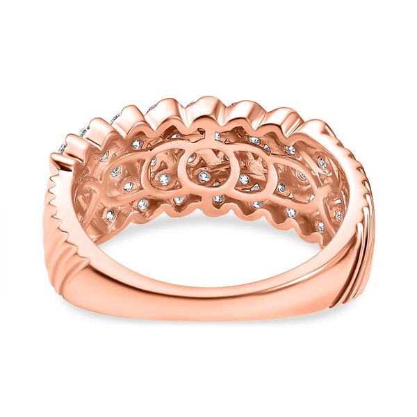 LUXURIANT DIAMOND - Lab Grown Diamant VS-EF SGL zertifiziert  Ring 925 Silber 750 Ros&eacute;gold Vermeil (Gr&ouml;&szlig;e 17.00) ca. 1,00 ct image number 5