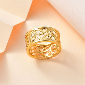 925 Silber 750 Gelbgold VermeilRing (Gr&ouml;&szlig;e 17.00)