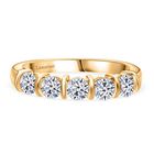 LUXURIANT DIAMOND - Lab Grown Diamant VS-EF SGL zertifiziert Ring 925 Silber Gelbgold Vermeil (Größe 20.00) ca. 1.00 ct