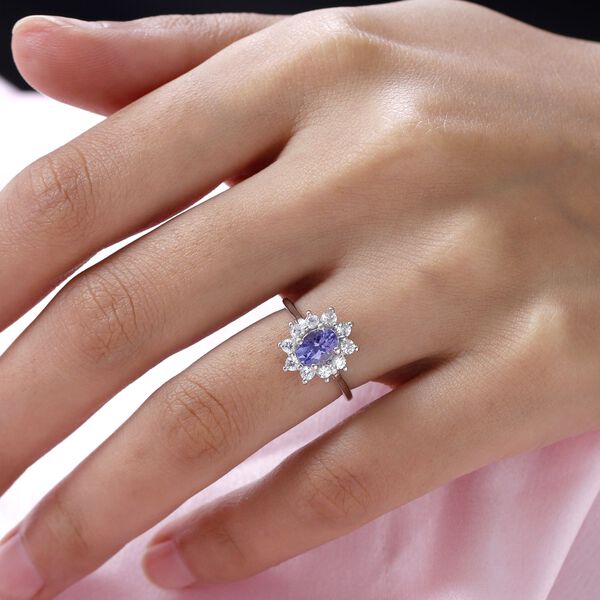 Tansanit und Zirkon-Ring - 1,70 ct. image number 3