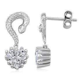 Moissanit Ohrringe 925 Silber rhodiniert ca. 2.01 ct