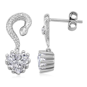 Moissanit Ohrringe 925 Silber rhodiniert ca. 2.01 ct