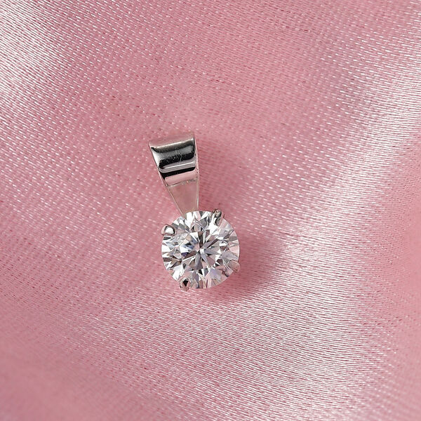 Moissanit Anh&auml;nger, 925 Silber platiniert - 0,47 ct. image number 1