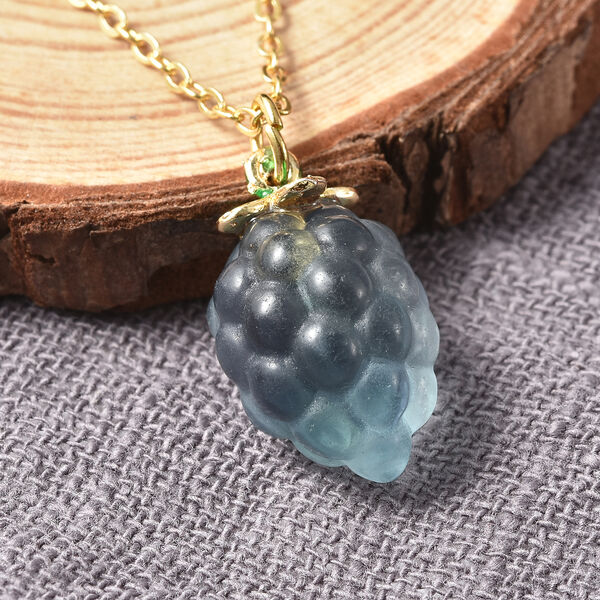 Fluorit Anh&auml;nger mit Kette 45 cm Messing ca. 16,00 ct image number 3