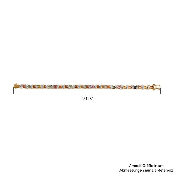 Mehrfarbiges Saphir und Moissanit-Armband image number 5
