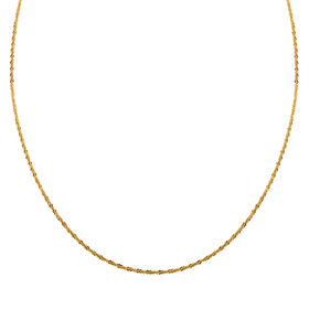 Rockkette mit Diamantschliff-Muster 45 cm in vergoldetem 925 Silber