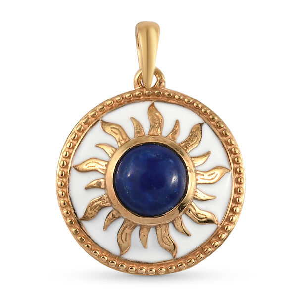 Lapislazuli Anh&auml;nger 925 Silber vergoldet ca. 2,27 ct