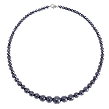 Terahertz Halskette ca. 50 cm 925 Silber rhodiniert ca. 180.00 ct