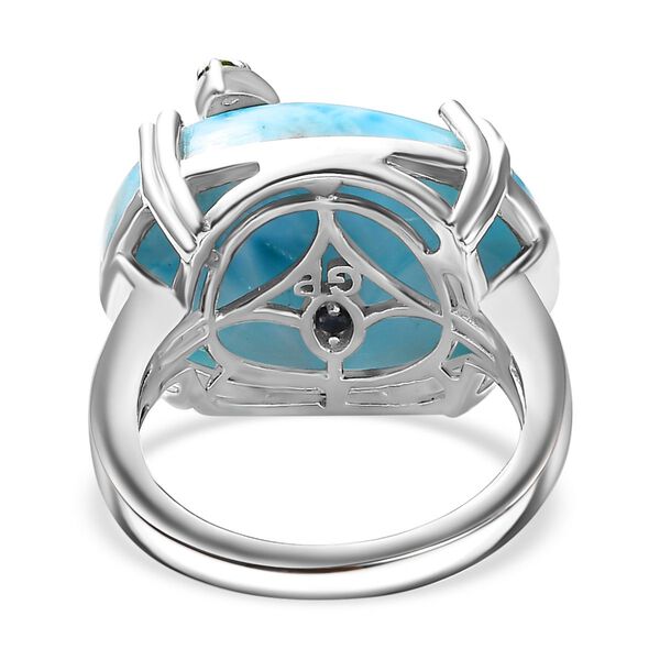 GP Trifono Kollektion- Larimar, Chromdiopsid, Zirkon und blauer Saphir-Ring - 17,62 ct. image number 6