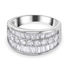 Weißer Zirkonia Ring, (Größe 16.00), silberfarben, ca. 4.00 ct