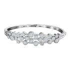 Moissanit Armreif ca. 19 cm 925 Silber rhodiniert ca. 5.04 ct