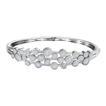 Moissanit Armreif, 19 cm - 5,04 ct.