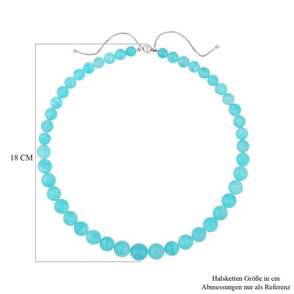 Amazonit Halskette ca. 50 cm, 925 Silber rhodiniert ca. 425.00 ct image number 5