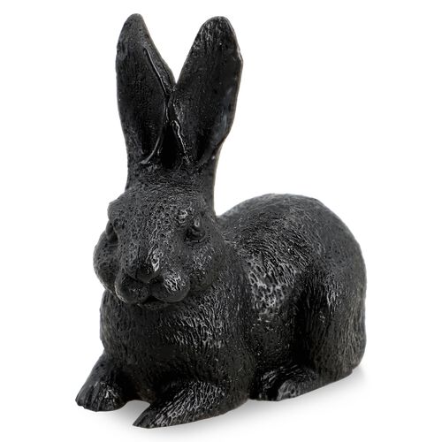 Kaninchen Schungit Figur, 10x7,8cm image number 1