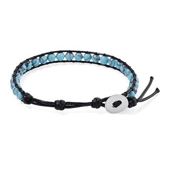 Flexibles blaues rekonstituiertes Howlith Armband - 35 ct.