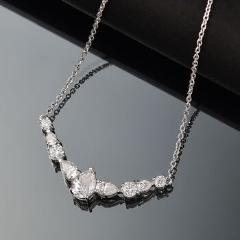 Moissanit Halskette, 45 cm - 2,56 ct.