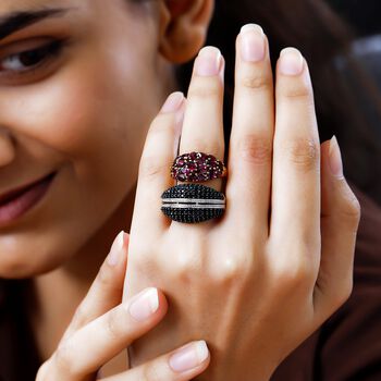 GP Art D&eacute;co Kollektion - 2-in-1 Multi-Edelstein-Ringe - 7,46 ct.