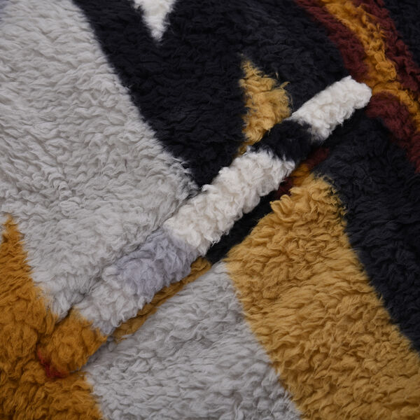 Wolkenweicher Sherpa-Hoodie mit Sherpafutter, Beige-Schwarz, Einheitsgröße image number 5