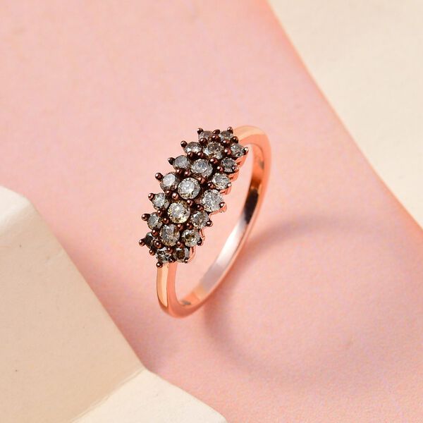 Nat&uuml;rlicher Champagner-Diamant-Bandring - 0,50 ct. image number 2