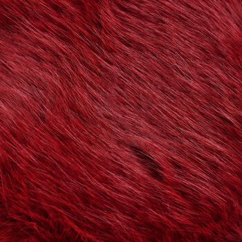 Damen Winterm&uuml;tze aus Kunstpelz, dunkelrot