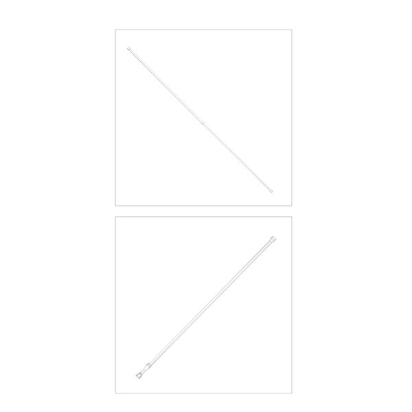 Gardinen mit verstellbarer Metallstange, gestrickter Stoff, 145x90cm, gewebt, Blumen image number 7