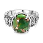 Grünes Mojave-Türkis Ring Edelstahl (Größe 17.00) ca. 4,71 ct