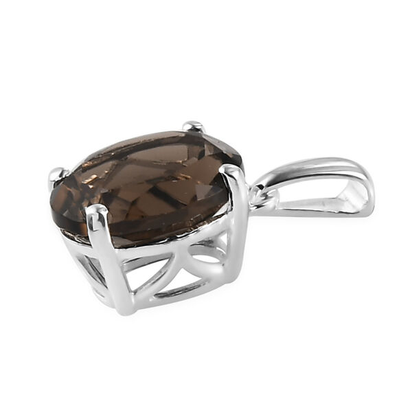 2er-Set, Rauchquarz-Solit&auml;r-Ring und Anh&auml;nger in Silber, 6,78 ct. image number 7