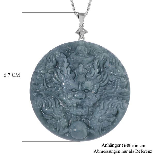 Natürlicher Olmek Jadeit Anhänger mit 50cm Kette - 265 ct. image number 4