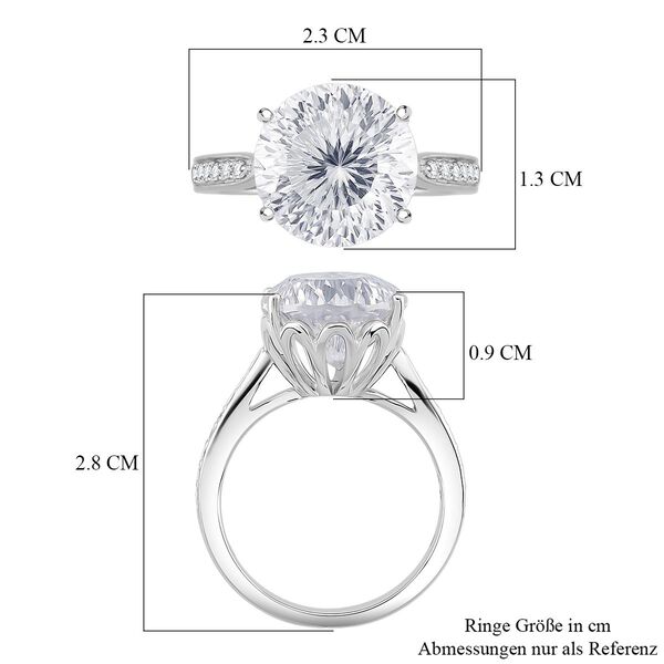 D'Joy Moissanit Ring 925 Silber rhodiniert (Größe 17.00) ca. 6,16 ct image number 6