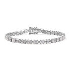 Moissanit Armband ca. 20 cm 925 Silber rhodiniert ca. 11,17 ct.